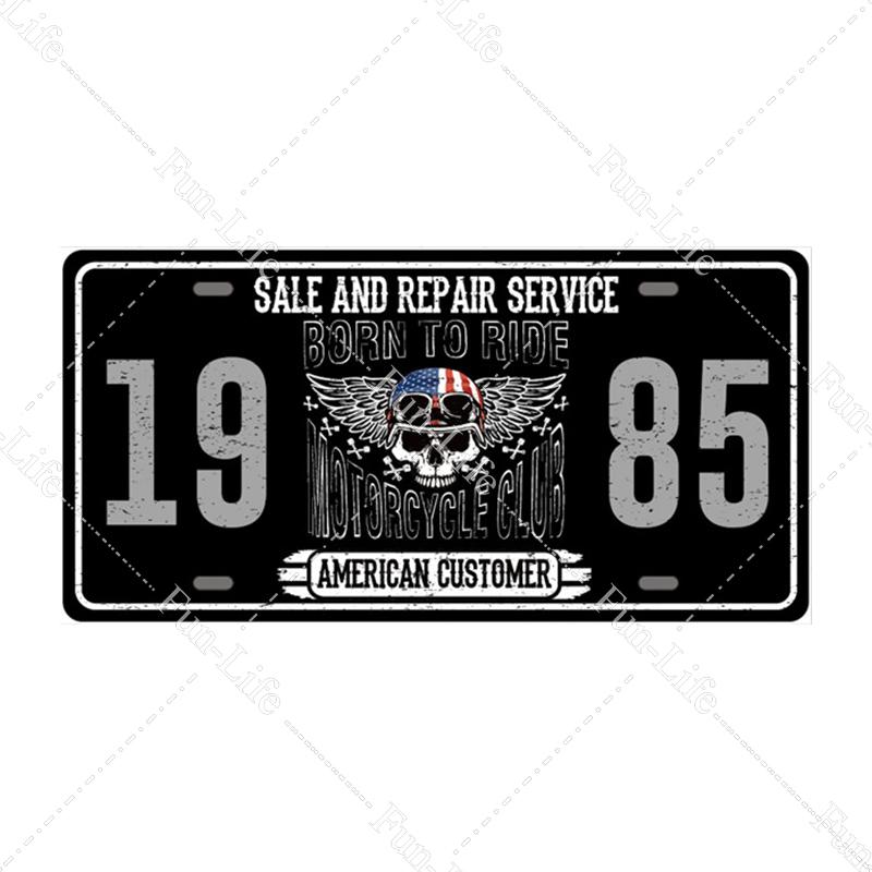Motorcycle Vintage Metal Poster Retro Route 66 Motor Tin Signs Board / Pub / Bar / Cafe / Garage Decor 15x30cm
