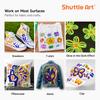 Shuttle Art Fabric Paint 3D 3D 66 Colors Set 30ml Cloth Enog Fabric Paint Metallic Color Washable Durable Comes with Paint Brush, Stencil and Palette