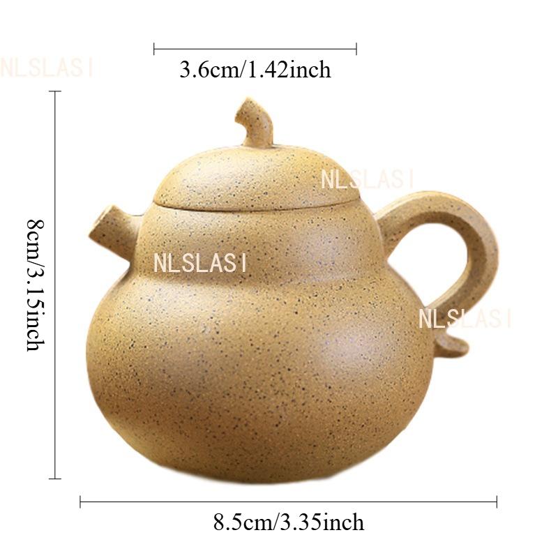 

130ml Yixing Gourd Purple Clay Teapot Yellow Small Capacity Teapot Home Creative Teapot Chinese Kong Fu Tea Set Accessories