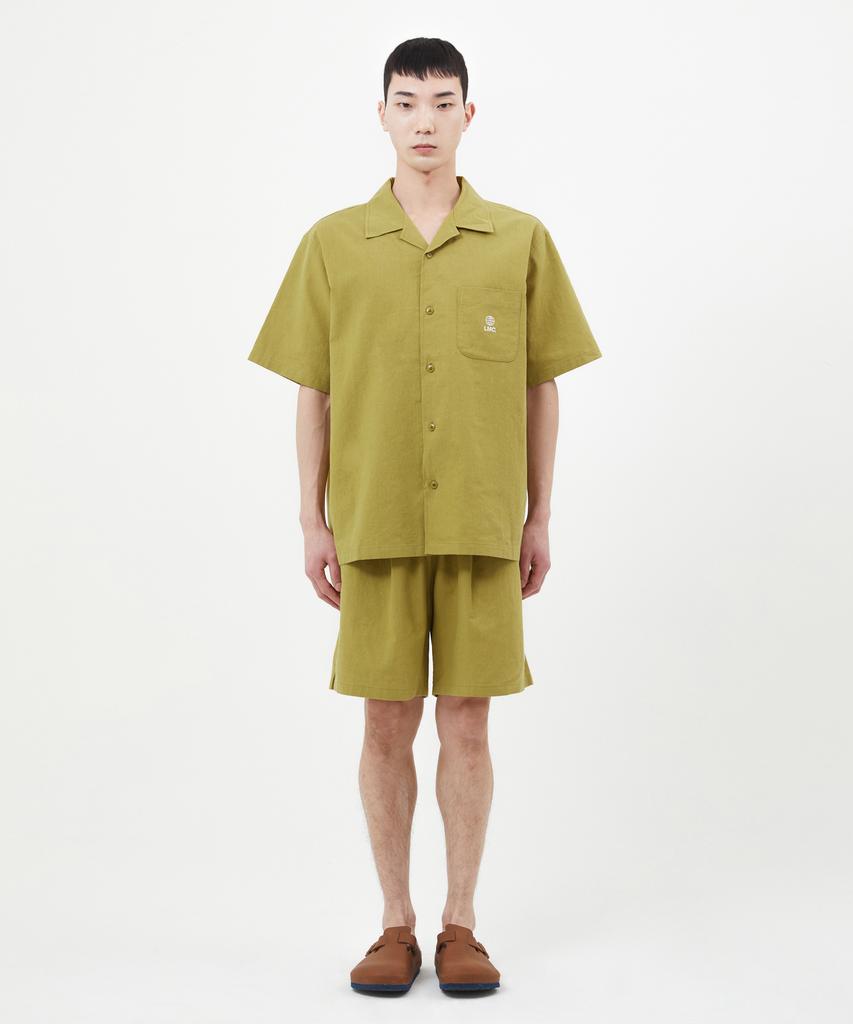 LMC Globe Linen Shorts Olive