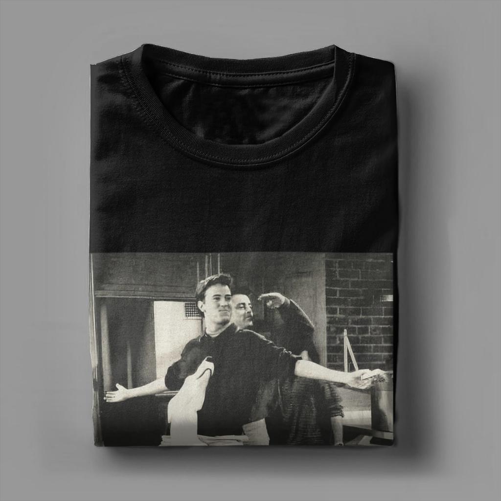 Vänner TV-serie Joey Tribbiani Chandler Bing T-shirt för män Unik 100% bomulls t-shirt Kortärmad t-shirts 4XL 5XL Kläder