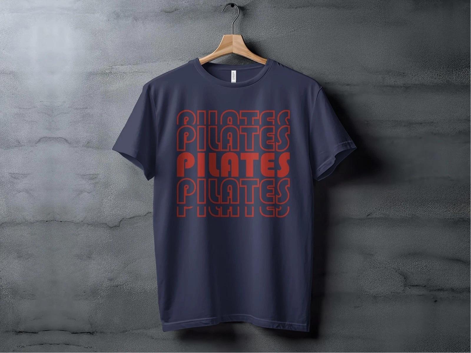 Pilates Red T-Shirt, Funny Workout Fitness Shirt, Gym Lover Tee L