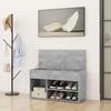 VidaXL Shoe Bench Concrete Grey 80x30x45 Cm Chipboard