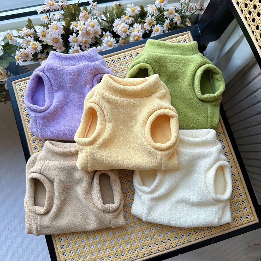 Pet Double-sided Fleece Thickened Vest Clothes for Winter Kitten Small Kitten Stuff Apparels Hairless Cat Clothing Dog Sweater