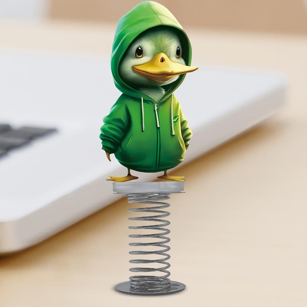 

Зеленое украшение в виде утки с плоской головой для автомобиля, стола и велосипеда. Веселый подарок на день рождения или выпускной. прозрачный