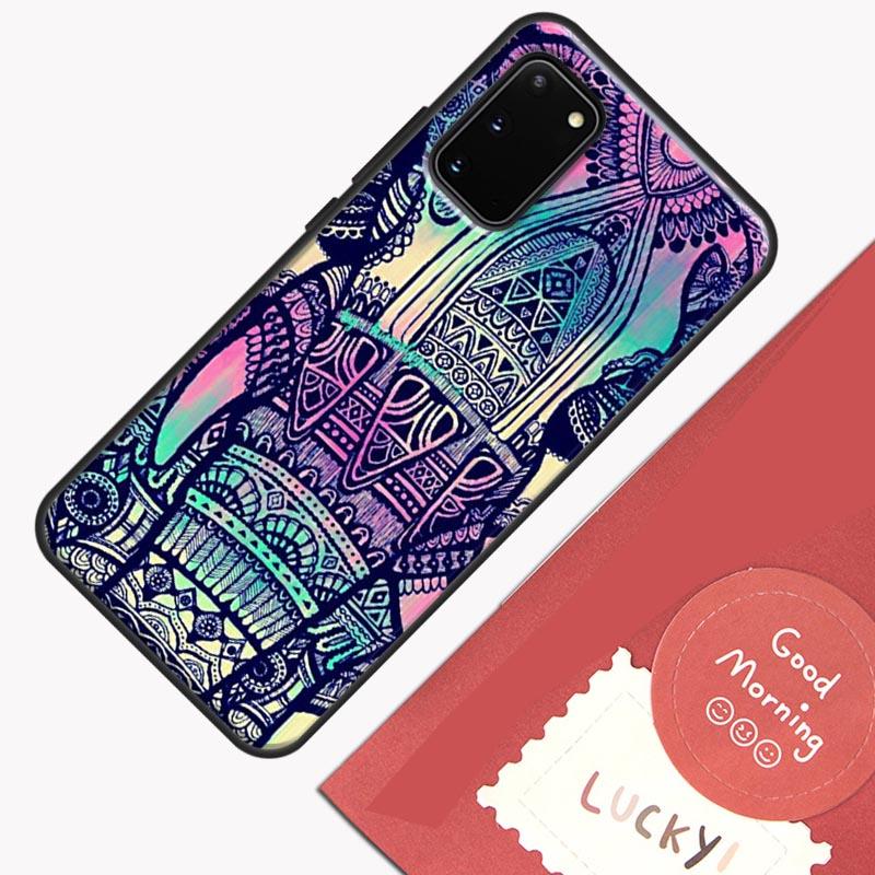 Elephant Floral Tribal Phone Case For Samsung Galaxy S26 S25 Ultra S20 S21 S22 S23 S24 S10 Plus S25 FE Cover Shell
