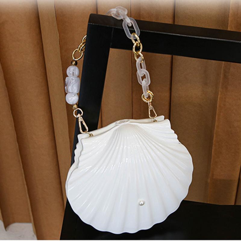 2025 Large Elegant Shell Bag Women Fashion Handbags Chain Cute Crossbody Bags Female Designer Evening Clutch Bag