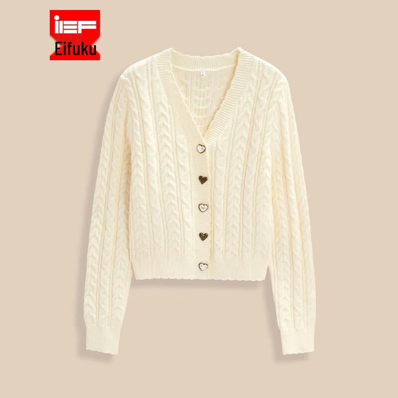 

Вязаный кардиган с V-образным вырезом IEF 2025 Осень One Size