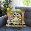 Cartoon P-P-Puffin Rock Pillow Gift Home Office Decoration Bedroom Sofa Car Cushion Cover Case 45X45