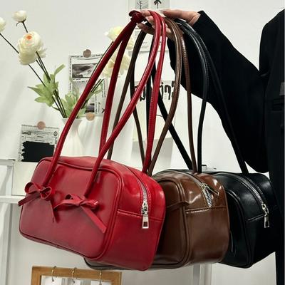 Underarm Bag Single Shoulder Niche Autumn Winter New Bowknot Bag Women Baguette Bag Fashion Commuting High-end Handbag