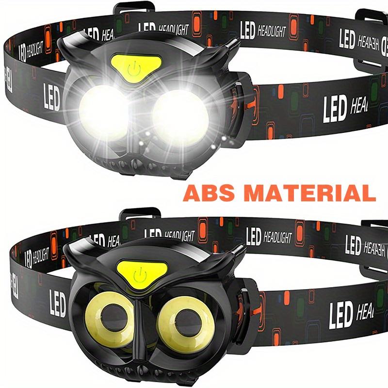LED Owl Headlight Ultra Light and Bright Four Mode Dry Battery/rechargeable, Bright Adventure Light, Outdoor Camping, Hiking, Fishing, Emergency