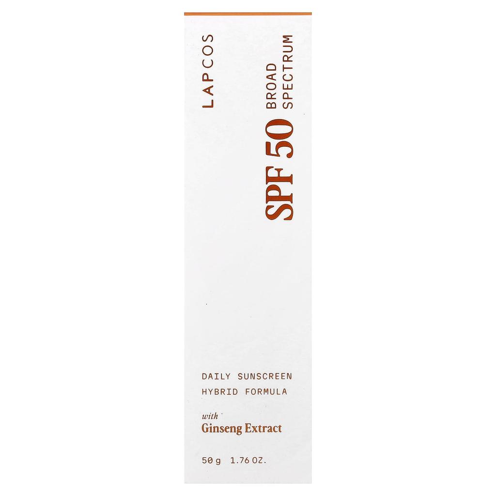 Lapcos, Hybrid Formula Daily Sunscreen, SPF 50, 50g (1.76oz)