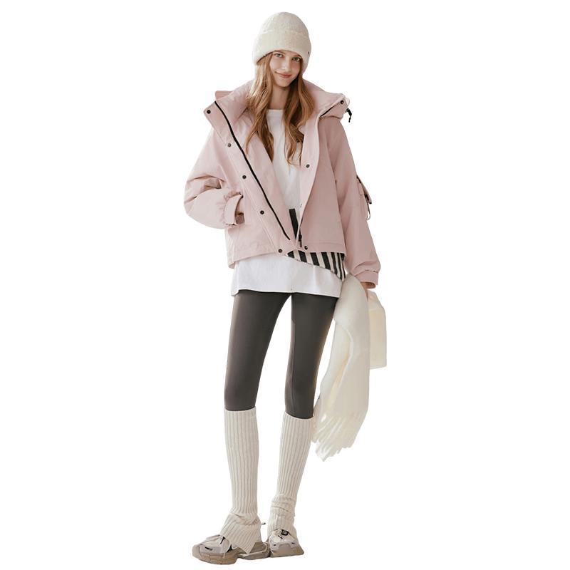 Xiangying Women s Hooded 90% White Duck Down Parka M