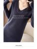 Hengyuanxiang Women's V-Neck Cashmere Sweater Dress - Mid-Length, Long Sleeve, Knitted