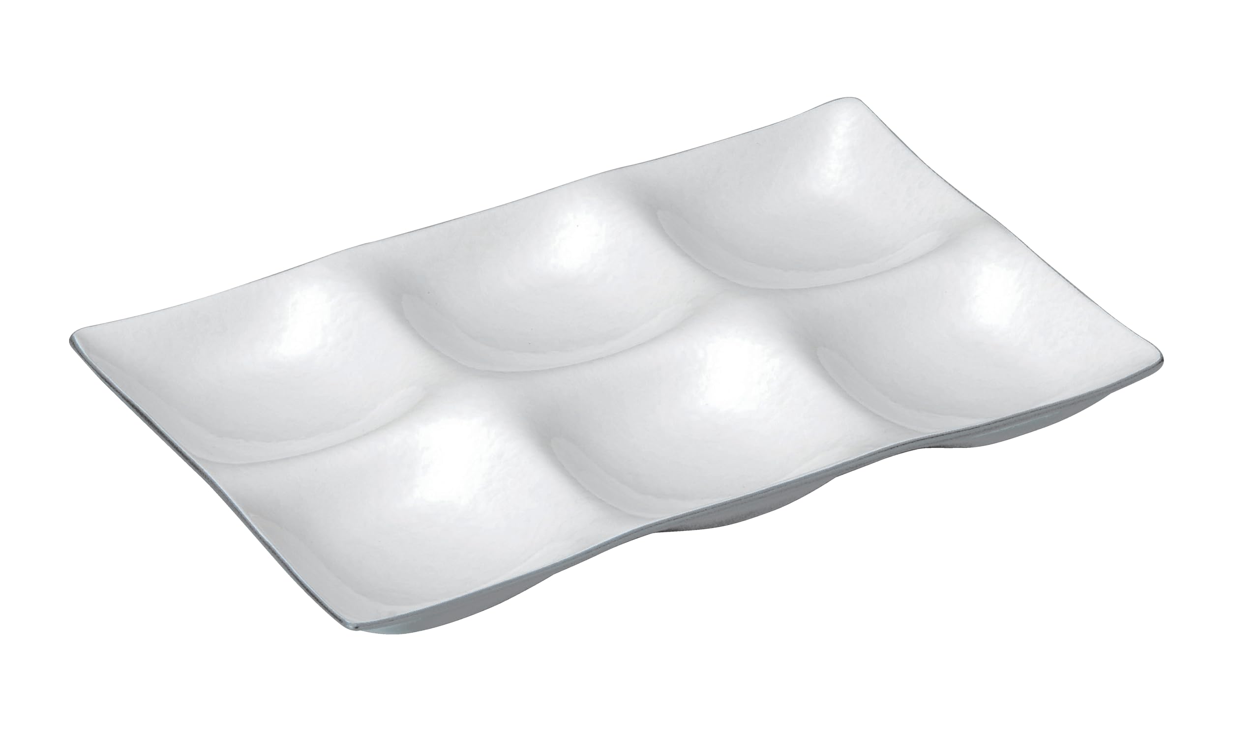 

Wakaizumi Lacquerware Buffet Dishwasher TA Plate, Safe, Six-Hole Plate, Hakuunryu, M-19-21 білий