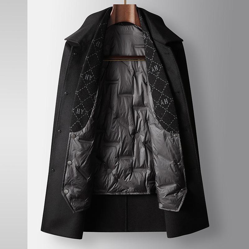 Herbst und Winter Executive Revers Business Take-off Daunenweste Mittelalte und junge Leute Beidseitige Tweedjacke