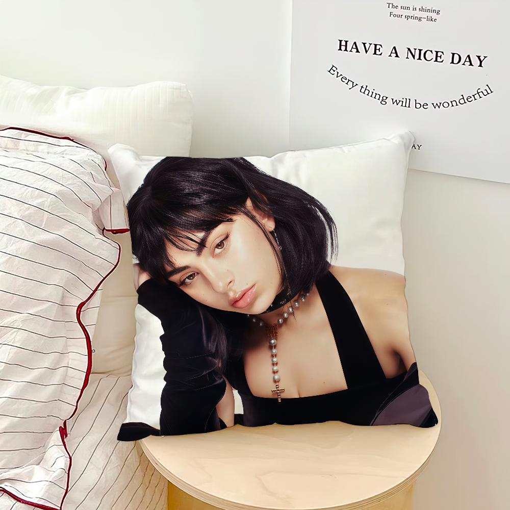 Cool Green Art Singer CCharli Xcx Brat Comfortable Soft Pillowcase Hogar Sofa Living Room Home Bedside Decor Pillowcovers Gift