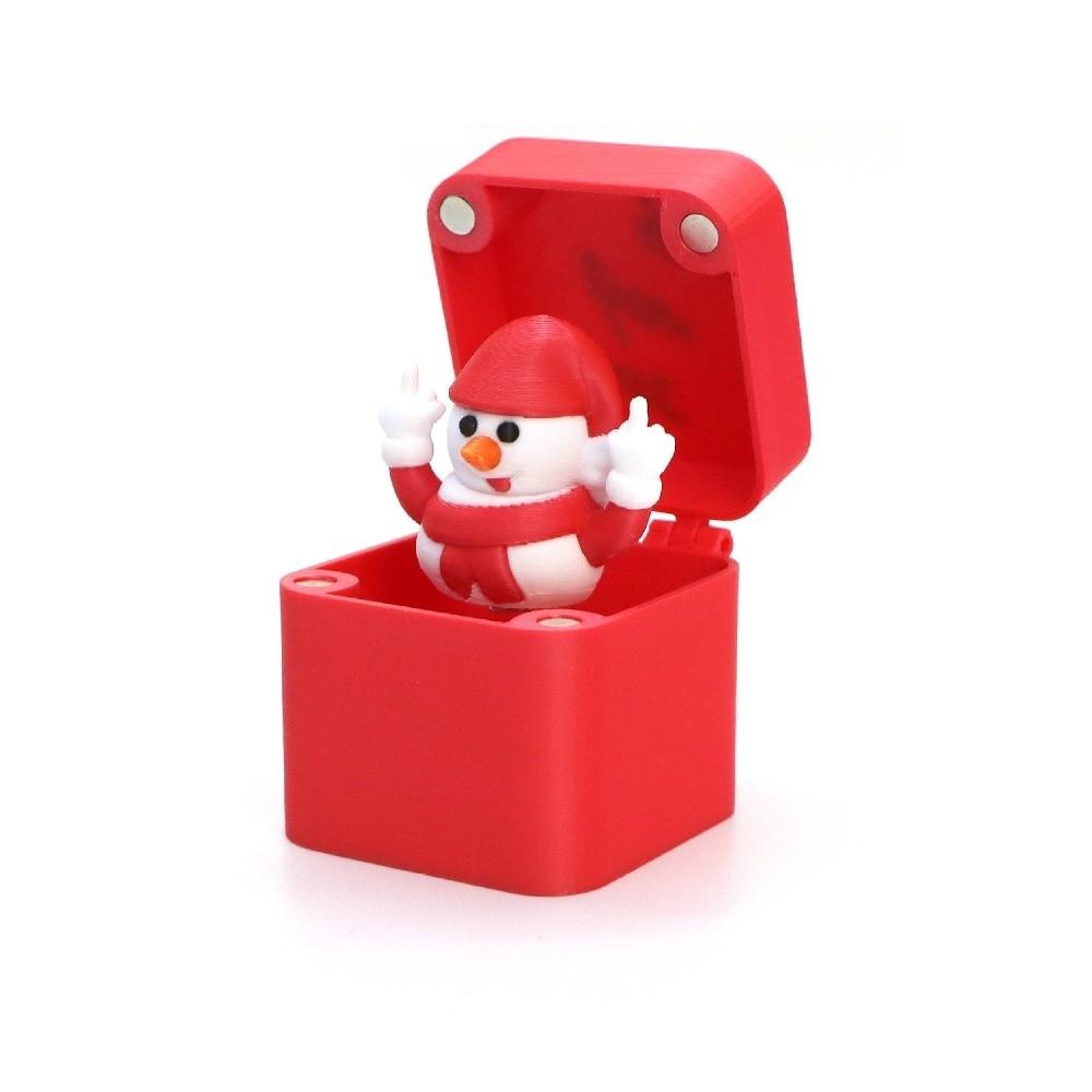 Yaratıcı Noel Baba Kardan Adam Noel Şakası Kutusu Plastik Rahatsız Edici Hediye Kutuları İlginç Şaka Komik Masa Dekorasyonu
