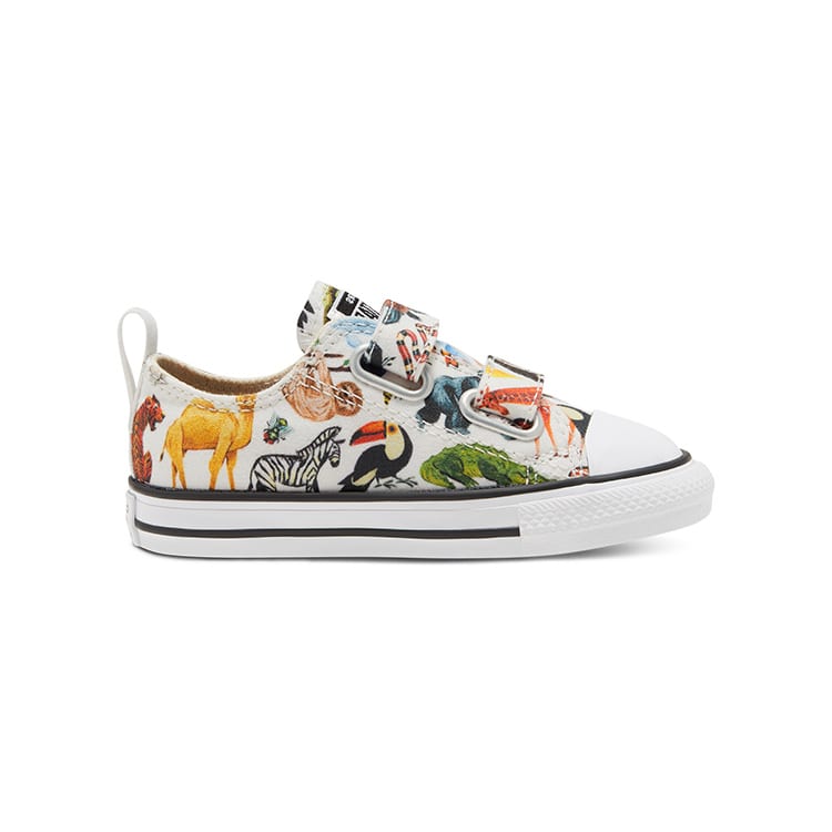 Converse All Star 2V Low top Skateboard Shoes White Multicolor Infant And Toddler 768463C