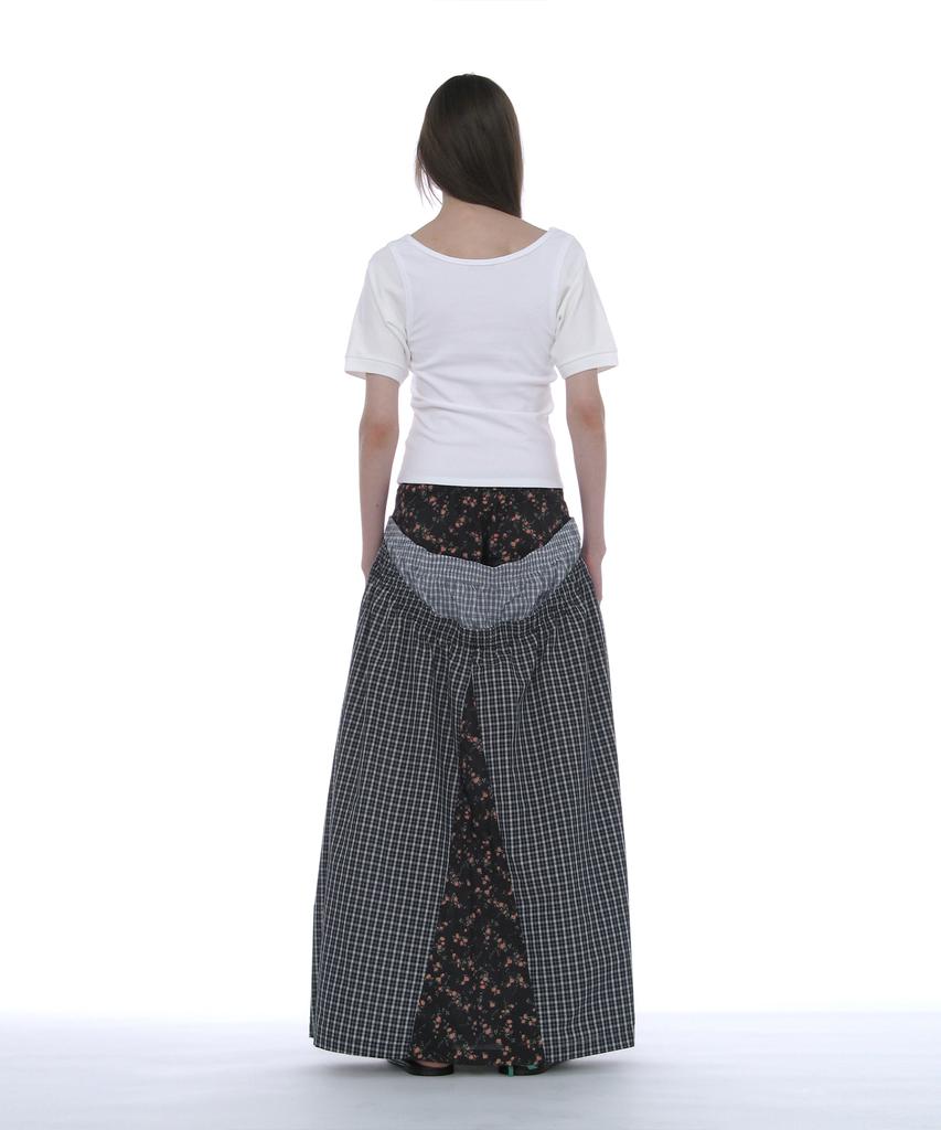 Partimento Woman Multi-Layered Maxi Skirt_Floral