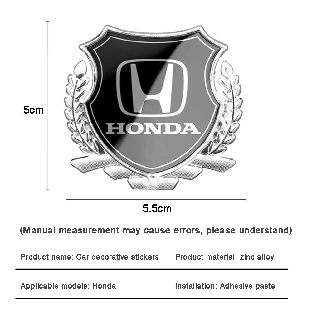 Honda Metal Emblem Shield Wheat Ear Badge Decals Exterior Decor Accessories for All Honda Car & Motorcycle Models KP5