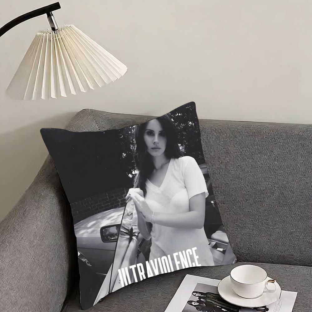 Чехол на подушку с изображением Ланы Дель Рей – Горячий музыкальный альбом, двусторонний, плюшевый, для автомобиля, дивана, спальни, идеальный подарок. 18x18Inch