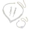 Elegant Rhinestone Zirconia Necklace & Jewelry Set for Bridal & Evening Wear