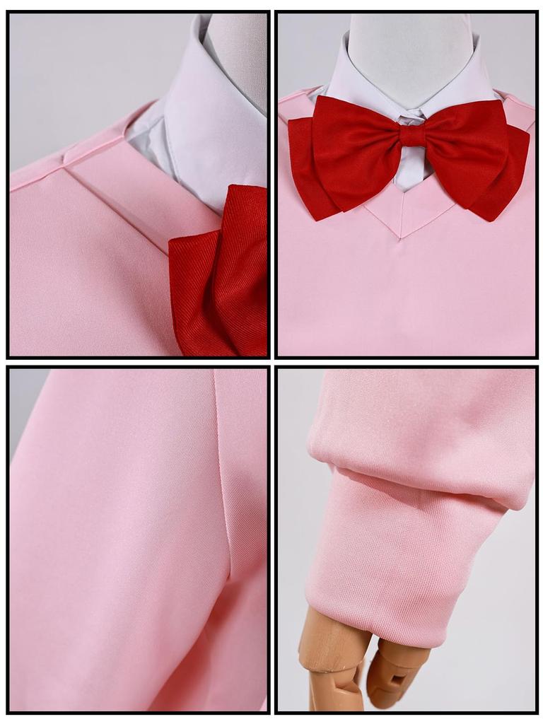 NIUKACOS Dandadan Ayase Momo Cosplay Includes and Bow Costume for Photo and Size M Costume, Top, Shirt, Skirt, Socks, Earrings, Tie, Anime/Manga