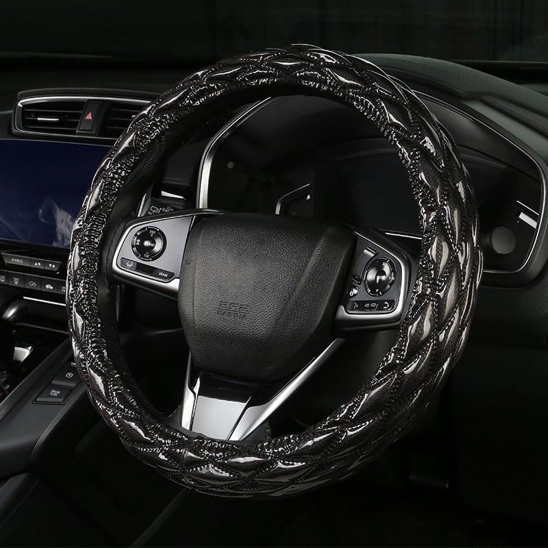 

Steering Wheel Cover for Cars, Steering Wheel Cover, Leather, Steering Wheel Protection, Protective Cover, One Size чёрный
