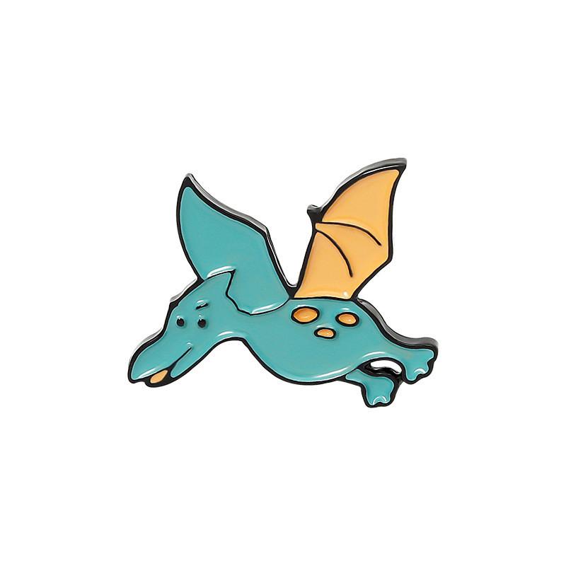 Cute Cartoon Charming Dinosaur Brooch Set Fashionable Pin Accessories For Bags Clothing