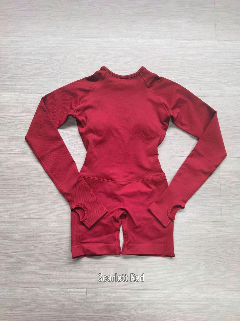 New Backless Long Sleeve Hip-Lifting Bodysuit & Shorts Yoga Set for Women