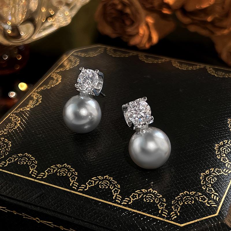 

Ювелирные изделия Ювелирные изделия Жемчужный набор Высококлассный Циркон Принцесса Диана С ожерельем Серьги Женские