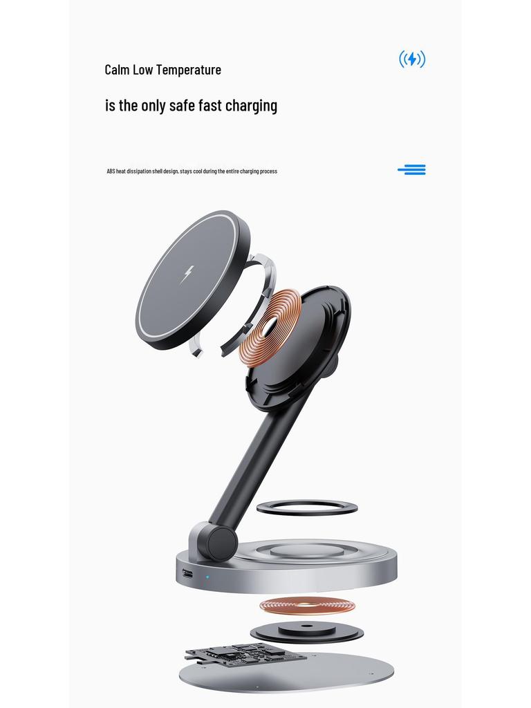 MagSafe Magnetic Wireless Charger & Stand for Phone, Earphones, and Watch