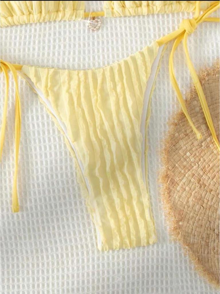 2024 New European & American Women's Sexy Three-Piece Bikini Set