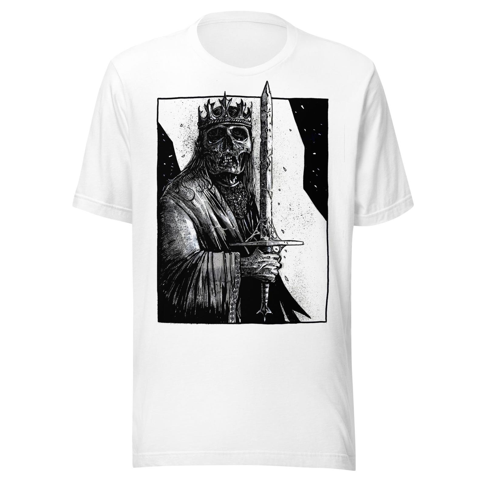 Rotten king Occult gothic Dark Spooky Grungy Art t-shirt 4XL