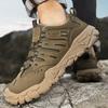 Zapatos de senderismo para hombre de estilo retro, resistentes, impermeables, con suela antideslizante, para viajes de montaña