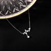 ECG Necklace, Women's Full Diamond Pendant, Niche Design Sense, Fashionable and Versatile, Creative Personality, Collarbone Chain