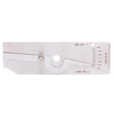 Sada měrných měr pro koutové svary, kontrolní měřidlo pro svařování, zkušební svařování, loketní pravítko z nerezové oceli v tvaru L