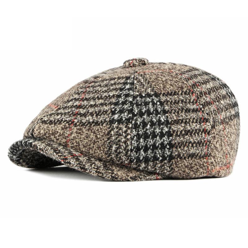 Wool Blend Octagon Hat For Men Women With Adjustable Fit For Winter Outdoor Casual Wear