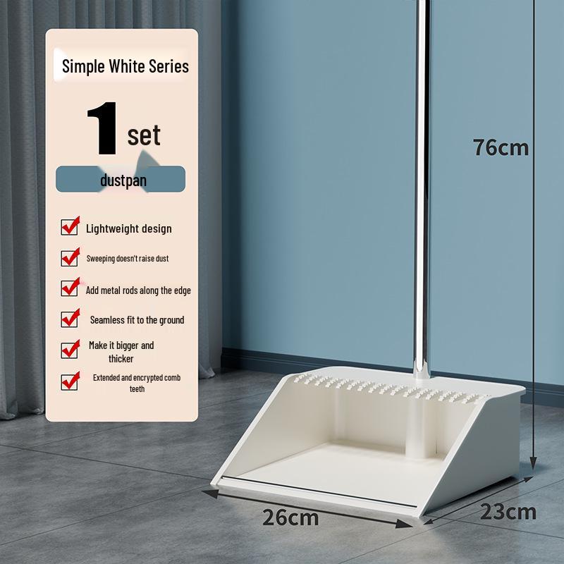 Enhanced Thickened Broom & Dustpan Set: Non-Stick, Hair-Resistant Sweeping Tool with Squeegee