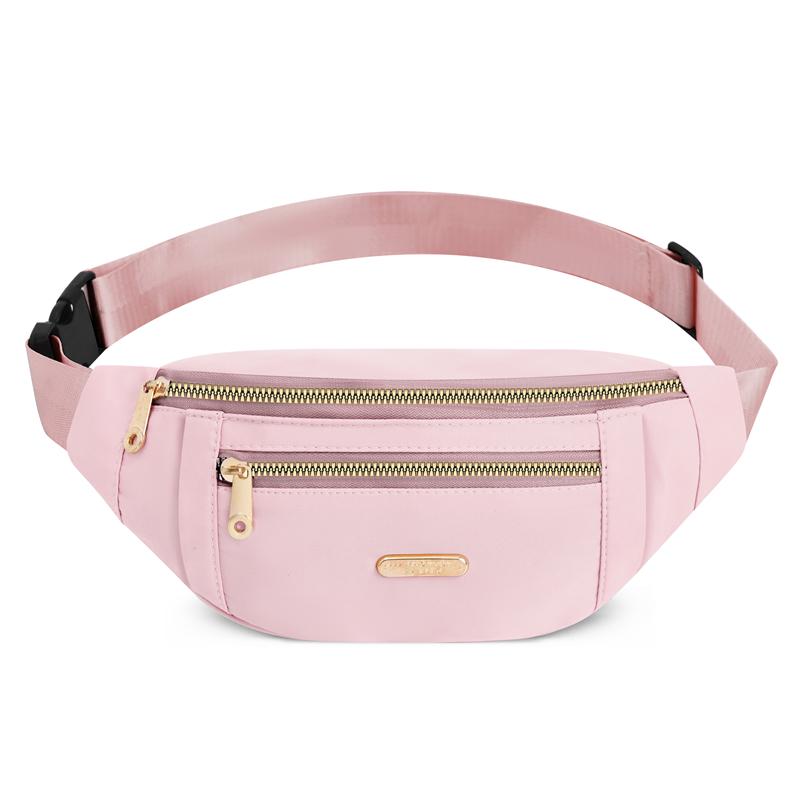 Waist Bags for Women Polyester Leisure Color Waist Bag Shoulder Crossbody Chest Bags Handbags All-Match Messenger Belt Bags