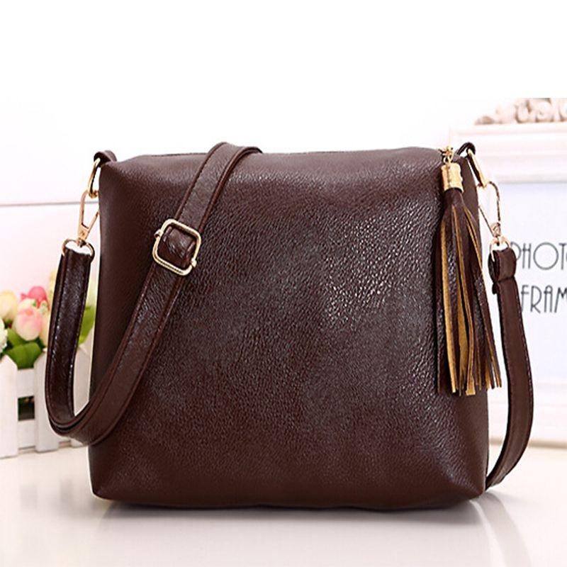 Colorful Pu Leather Women's Cross Body Bag With Tassels Small Size For Everyday Use