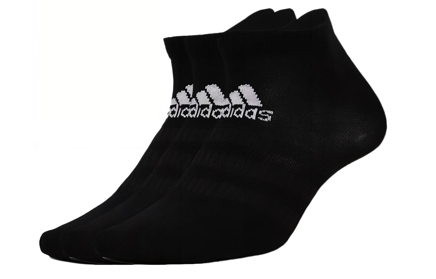 Adidas Ankle Socks Unisex 3 Pack Black DZ9423 S