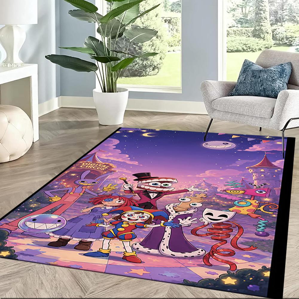 Digital Circus Floor Mat Perfect For Game Room Decorate Room Dormitory Balcony Antislip Carpet Office Home Decor