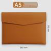 A4 Textured Leather File Bag, Custom Logo, Waterproof, Large Capacity Document Holder