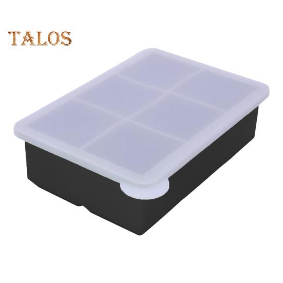 

Великий квадратний лоток для льоду з кришкою, що штабелюється, економія місця, льодогенератор, легке звільнення, віскі, коктейль, льоду, форми для заморожування трав чорний