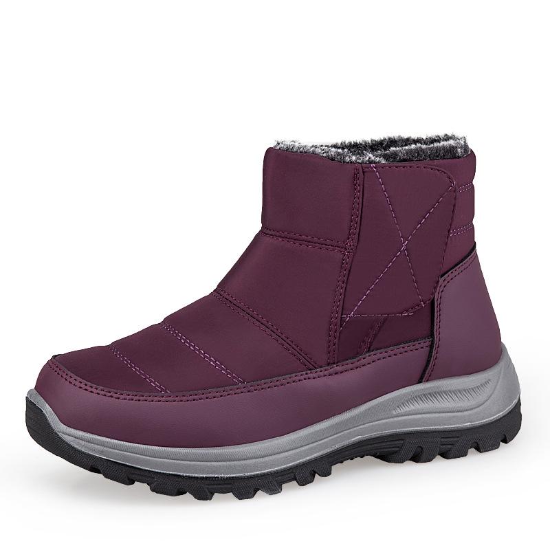 Winter new high-top cold-proof snow boots waterproof and non-slip outdoor mother shoes velvet warm cotton shoes