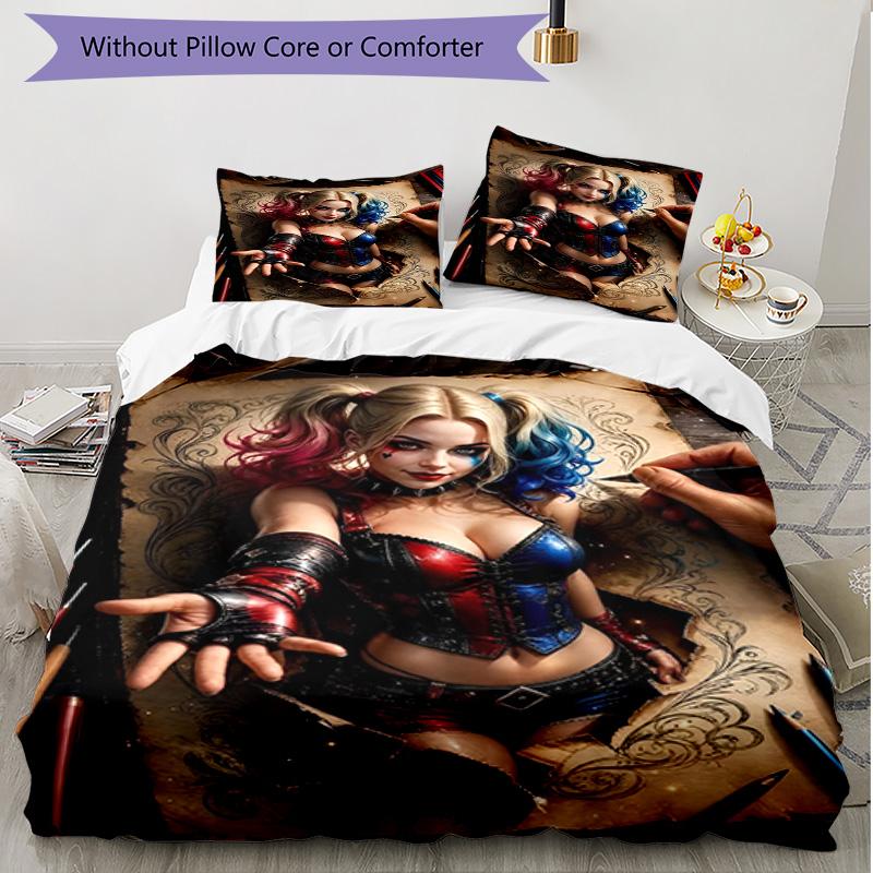 3pcs Duvet Cover Set (1*Duvet Cover + 2*Pillowcase, Without Core), Superhero Print Soft All‑Season Bedding Set, Home Bedroom Decor Gift