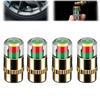 4 Pièces Capuchons de Valve Indicateurs de Pression des Pneus de Moto et de Voiture Capteur Indicateur Œil Alerte Outil d'Inspection de la Pression des Pneus de Voiture Valve de Pneu