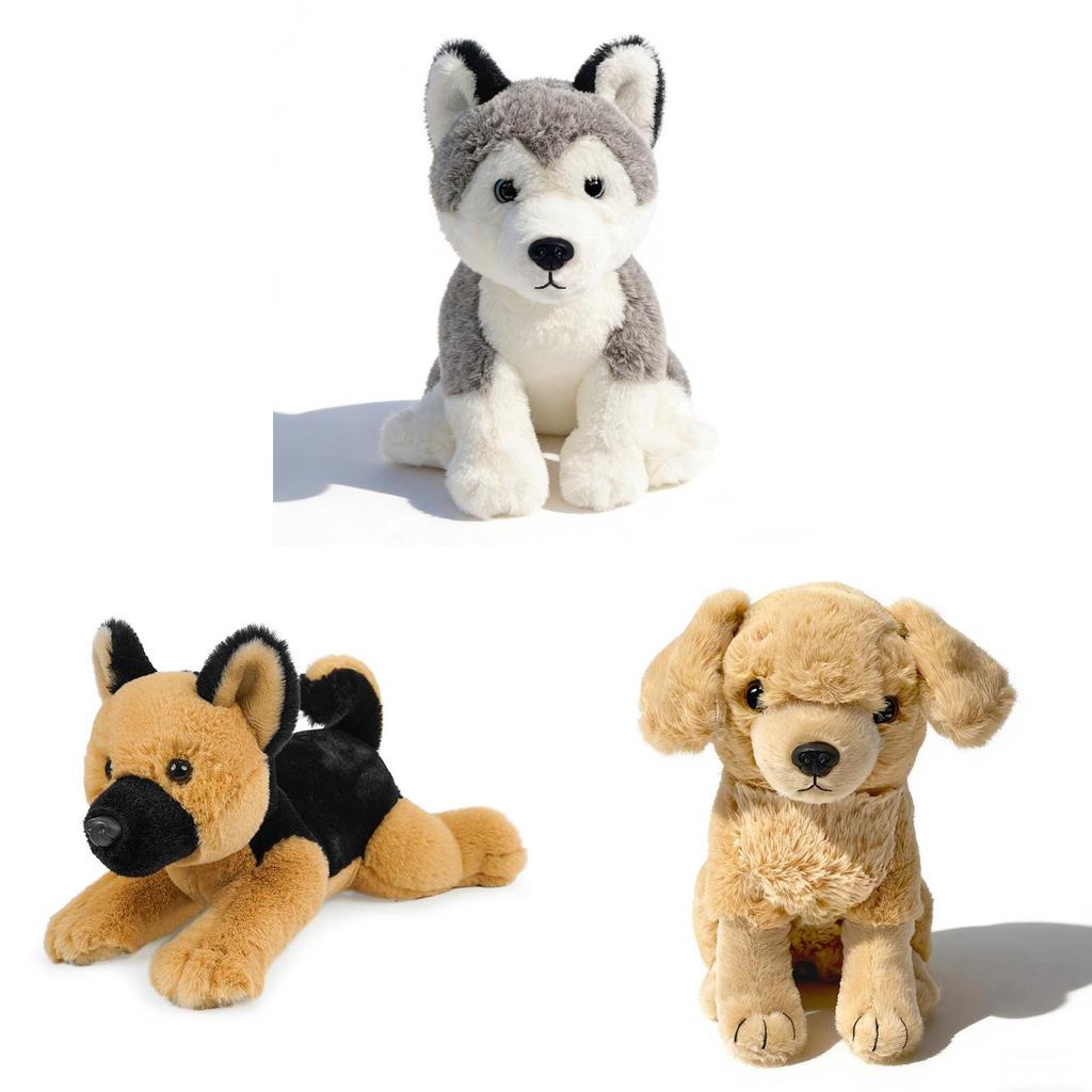 Golden Retriever Plush Toy With Short Pile Fabric For Kids And Collectors
